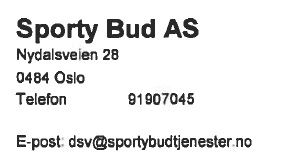 Sporty Bud AS / Norges Bud & Transport Tjenester AS