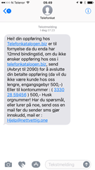 Svindelforsøk via SMS Svindelforsøk via SMS