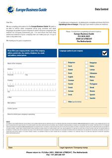 EU BUSINESS SERVICES LTD EU BUSINESS SERVICES LTD
